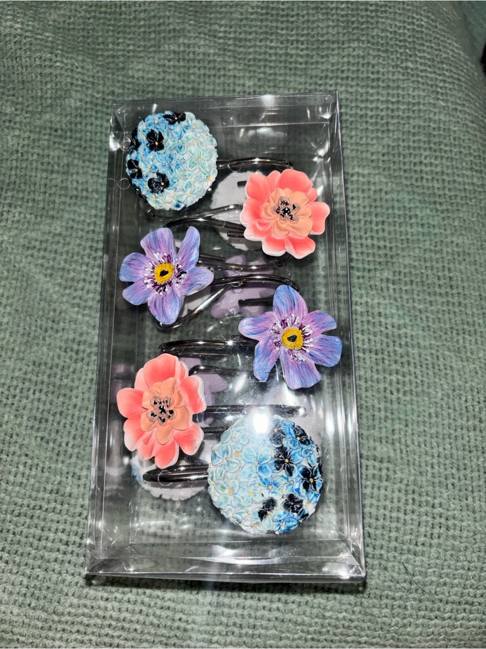 Whimsical Floral Shower Curtain Hooks - Boho Unicorn Collection